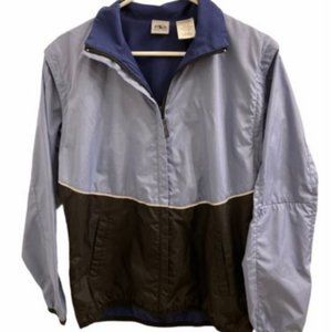 Athletic Works Womens Jacket Wind Breaker Black Blue Size M 8/10
